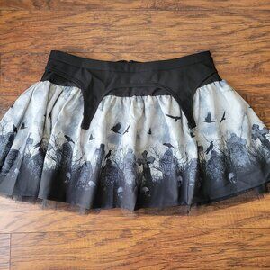 Hot Topic THORN & FABLE Graveyard Crows Garter Skirt sz XXL 2X EUC Spring Goth